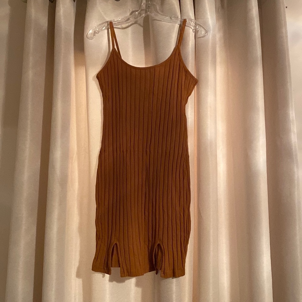 Split Hem Rib Knit Dress